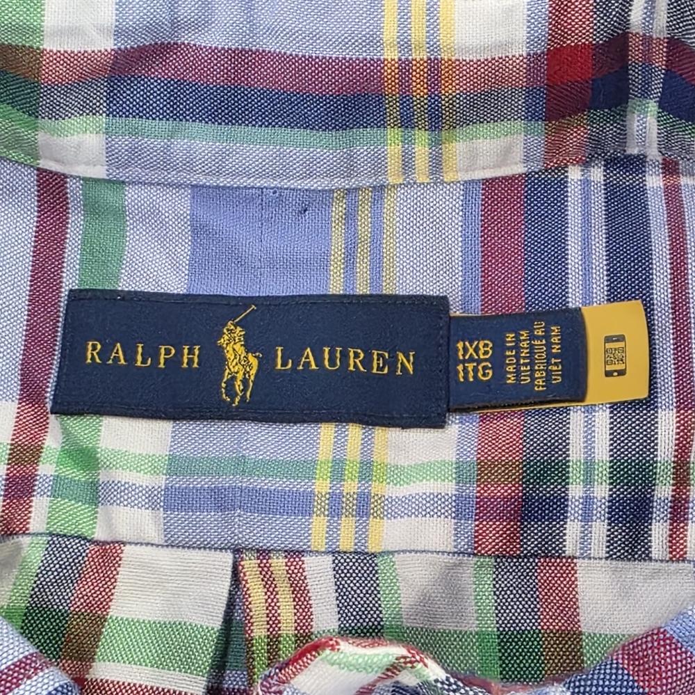 Ralph Lauren Extra Big Multicolor Plaid Long Sleeve Button Down Shirt. 1XB - Picture 2 of 9